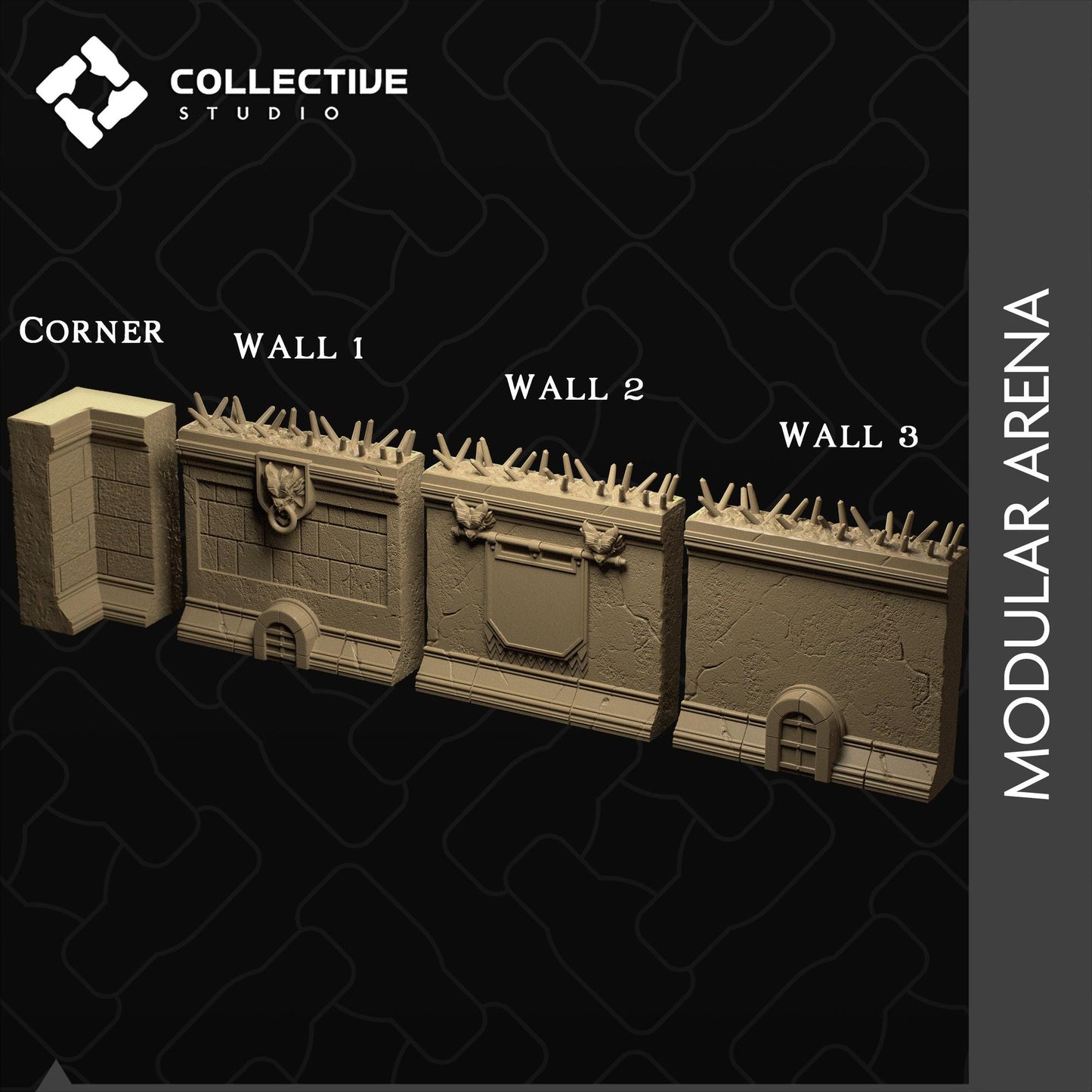 Modular Arena | D&D Scatter Miniature Walls | Collective Studio
