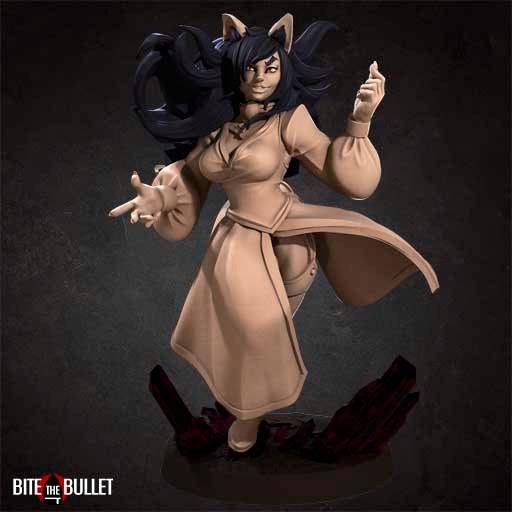 Exotic Mahrian | Human Kitsune Pinup SFW NSFW Model Miniature | Bite the Bullet