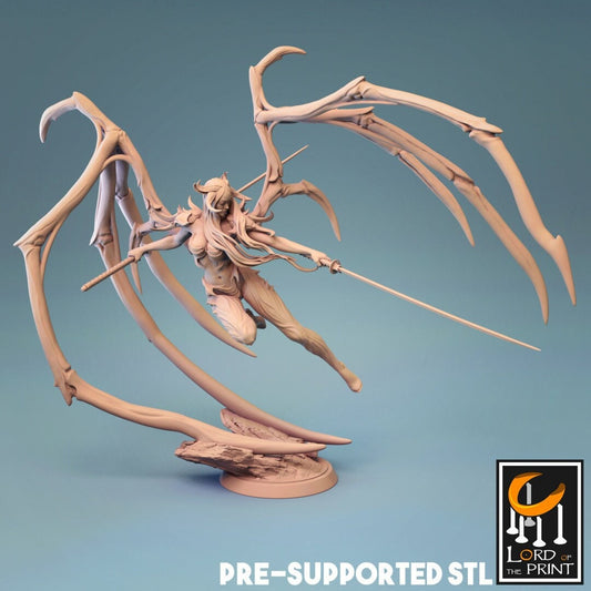 Succubus Fighter | TABLETOP SCALE | TTRPG Monster Miniature | Rescale Miniatures