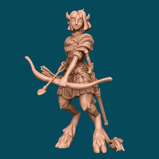 Petal a Tiefling Hunter, Faun, Ranger, Satyr | D&D TTRPG Miniature | Awkward Penguin Minis