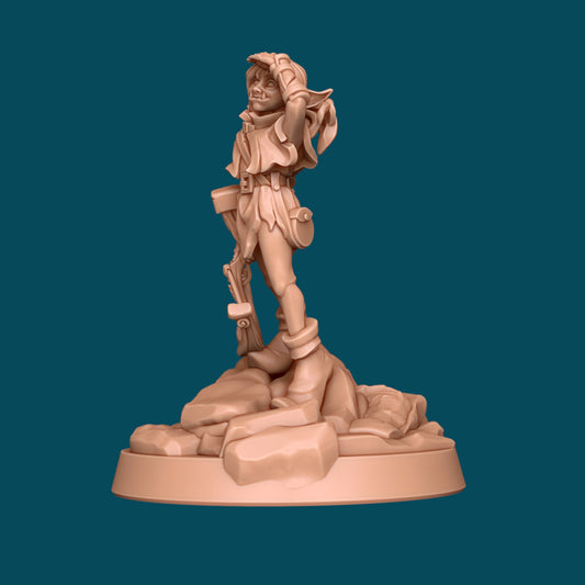 Ourgh Jr, a Goblin Girl | D&D TTRPG Miniature | Awkward Penguin Minis
