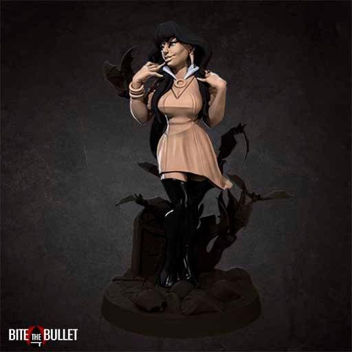 Exotic Dawn | Vampire Bat Pinup Model Miniature | Bite the Bullet