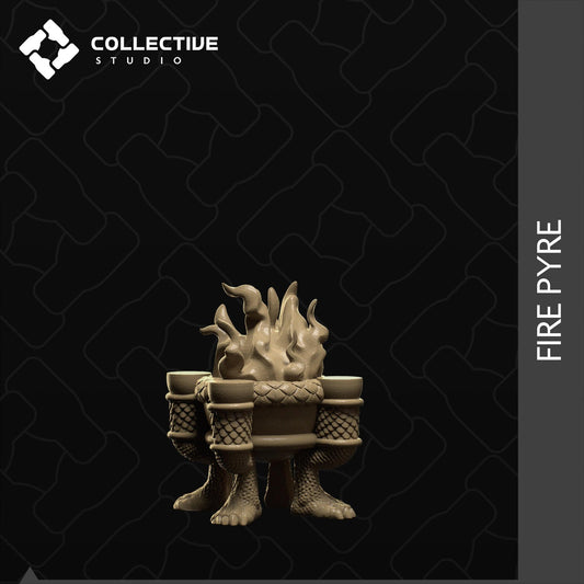 Brazier and Fire Pyre | D&D Scatter Miniature | Collective Studio