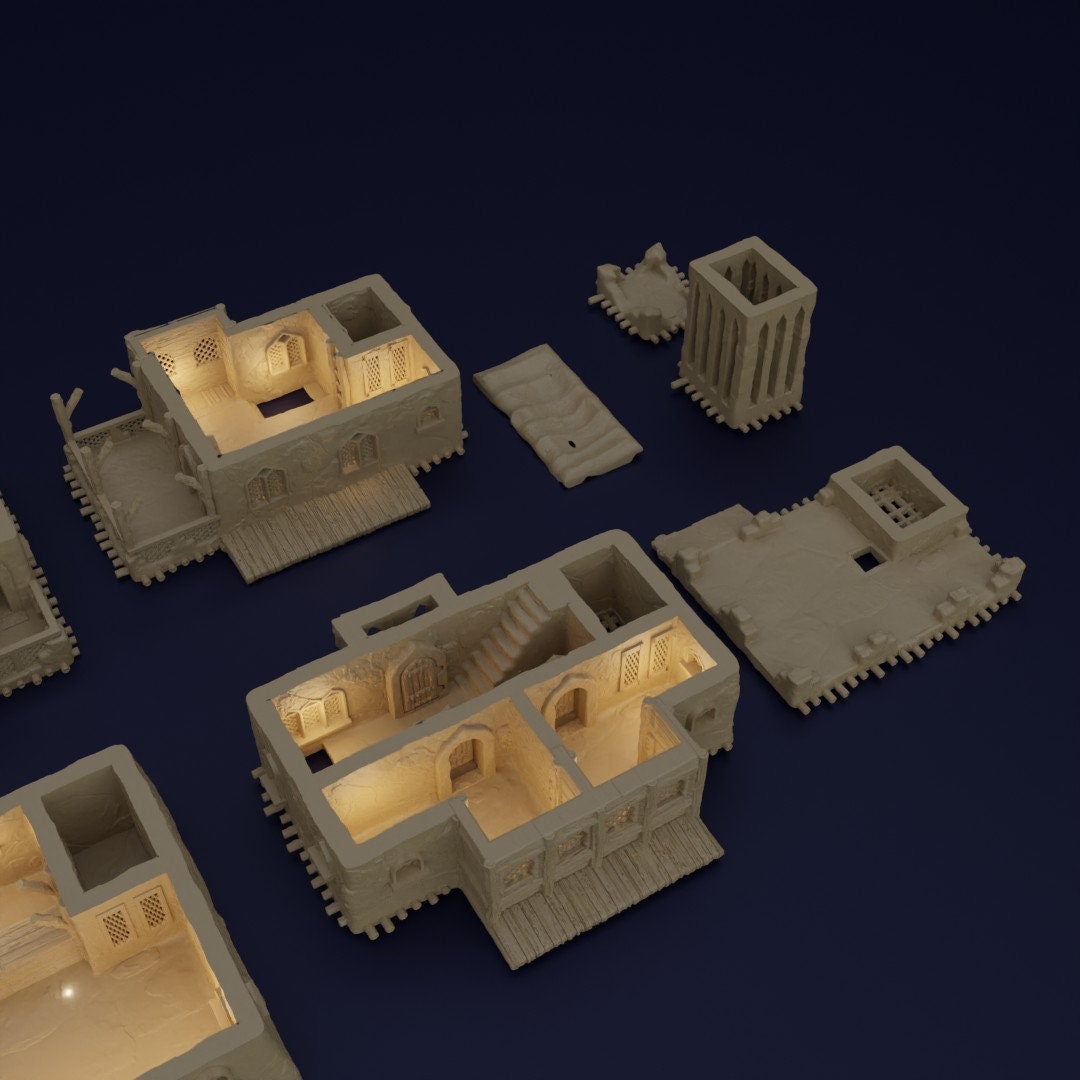 Desert Inn | D&D TTRPG Playable 3D Printed Building Terrain Scenery | MiniatureLand