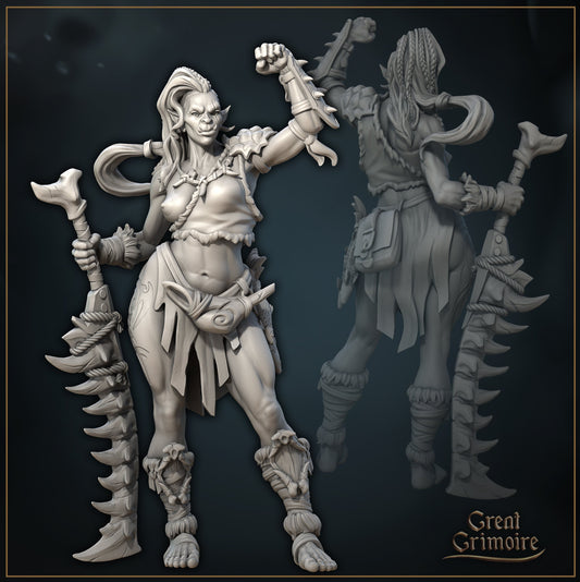 Fury, the Seaside Warrior | Tides of the Abyss | D&D TTRPG Miniature | Great Grimoire