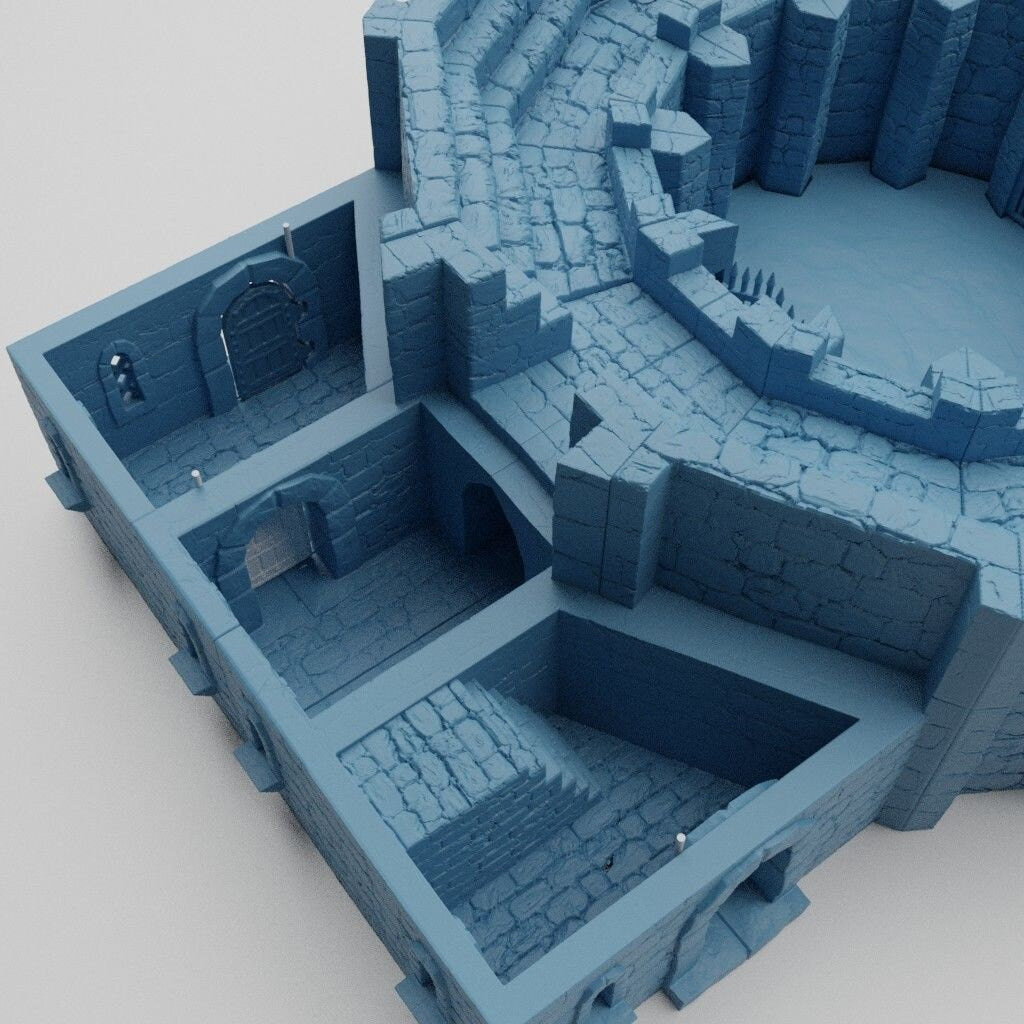 Medieval Arena | D&D TTRPG Playable 3D Printed Building Terrain Scenery | MiniatureLand