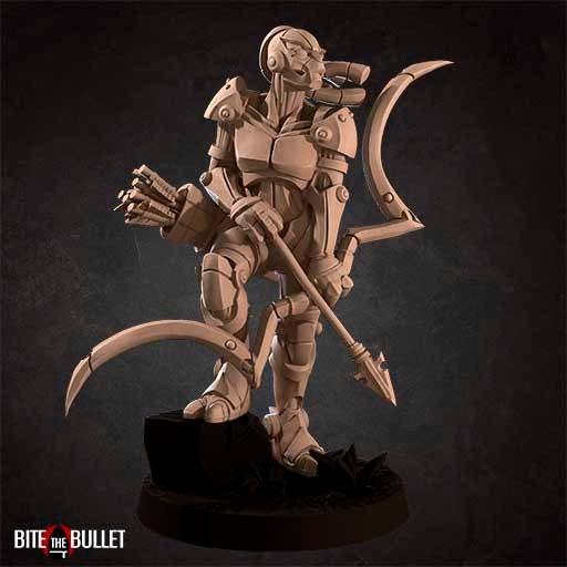 Warforged Ranger | TTRPG Miniature | Bite the Bullet | Unpainted, Unplated Resin 8k