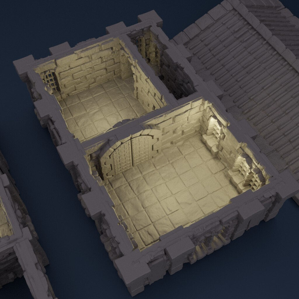Medieval Bank | D&D TTRPG Playable 3D Printed Building Terrain Scenery | MiniatureLand