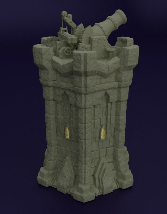 Dwarf Bombard Tower | D&D TTRPG Playable 3D Printed Building Terrain Scenery | MiniatureLand