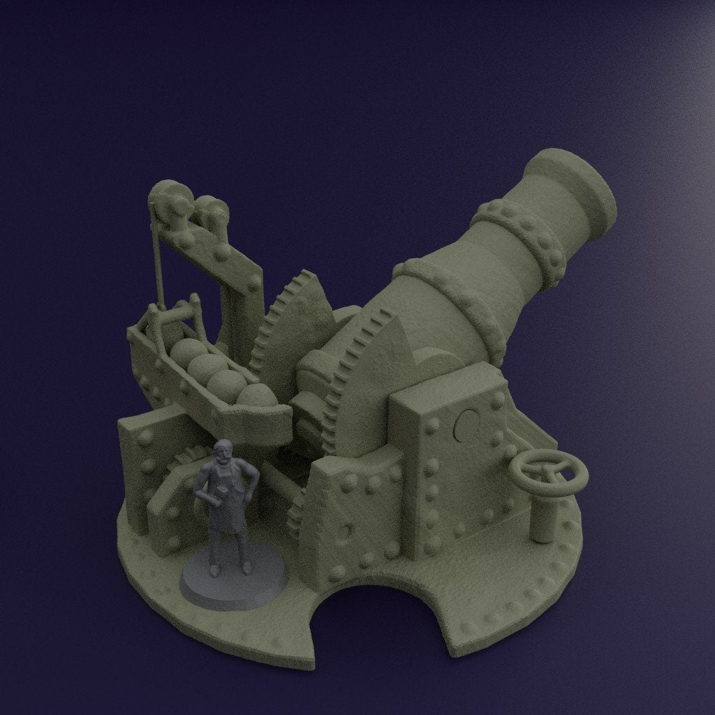 Dwarf Bombard Tower | D&D TTRPG Playable 3D Printed Building Terrain Scenery | MiniatureLand