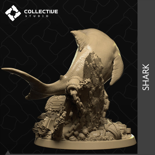 Great White Shark | Tabletop Gaming Mini or Display Figure | Collective Studio