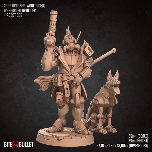 Warforged Artificer | TABLETOP SCALE | D&D TTRPG Miniature | Bite the Bullet | Unpainted, Unplated Resin 8k