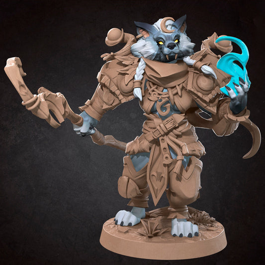 Werewolf Druid | TABLETOP SCALE | D&D TTRPG Miniature | Bite the Bullet | Unpainted, Unplated Resin 8k