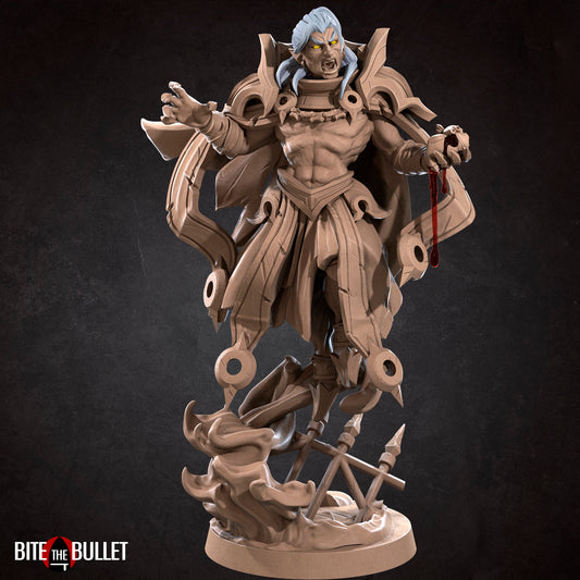 Vampire Warlock | TABLETOP SCALE | D&D TTRPG Miniature | Bite the Bullet | Unpainted, Unplated Resin 8k