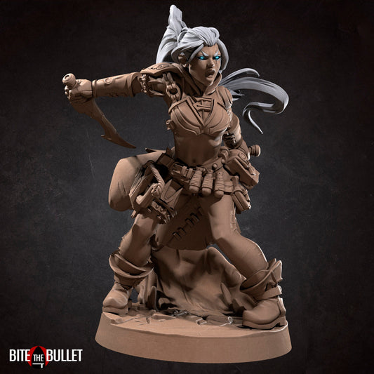 Genasi Ranger | TABLETOP SCALE | TTRPG Miniature | Bite the Bullet | Unpainted, Unplated Resin 8k