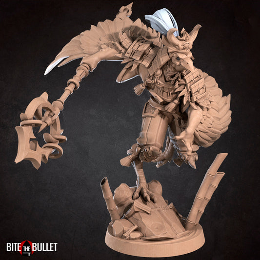 Tengu | TABLETOP SCALE | D&D TTRPG Miniature | Bite the Bullet | Unpainted, Unplated Resin 8k