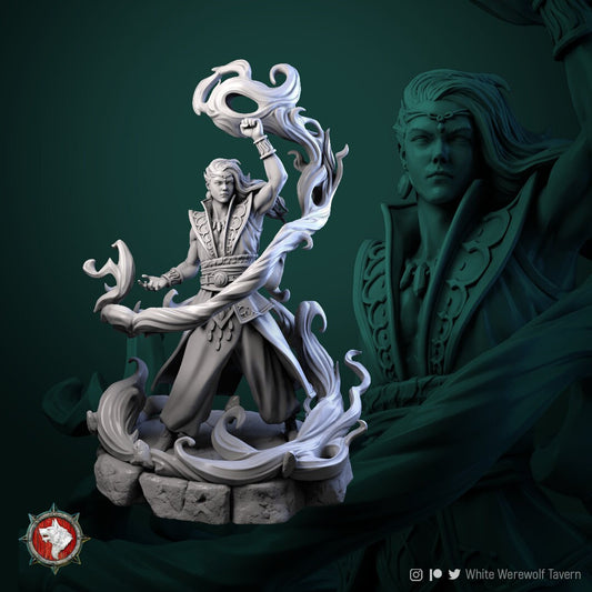 Fire Master | TABLETOP SCALE | TTRPG Miniature | White Werewolf Tavern | Unpainted, Unplated Resin 8k