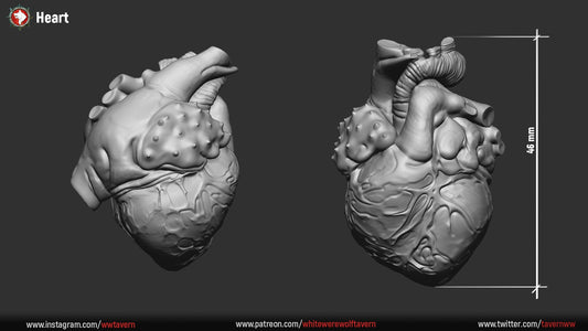 Heart of Tarrasque | TABLETOP SCALE | D&D TTRPG Miniature | White Werewolf Tavern