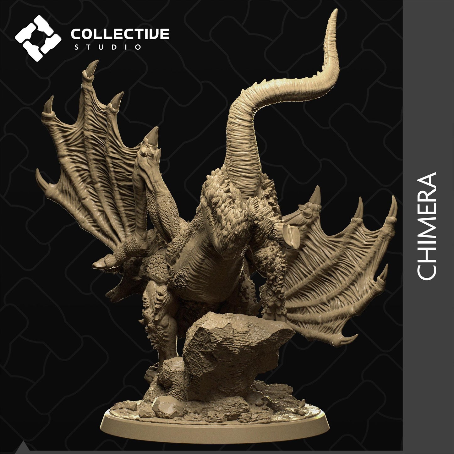 Chimera | D&D Tabletop Gaming Mini or Display Figure | Collective Studio