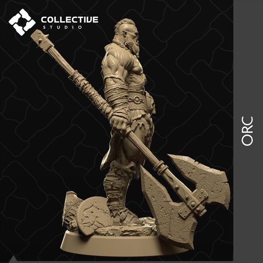 Orc Gladiator Warrior Fighter | Tabletop Gaming Mini or Display Figure | Collective Studio