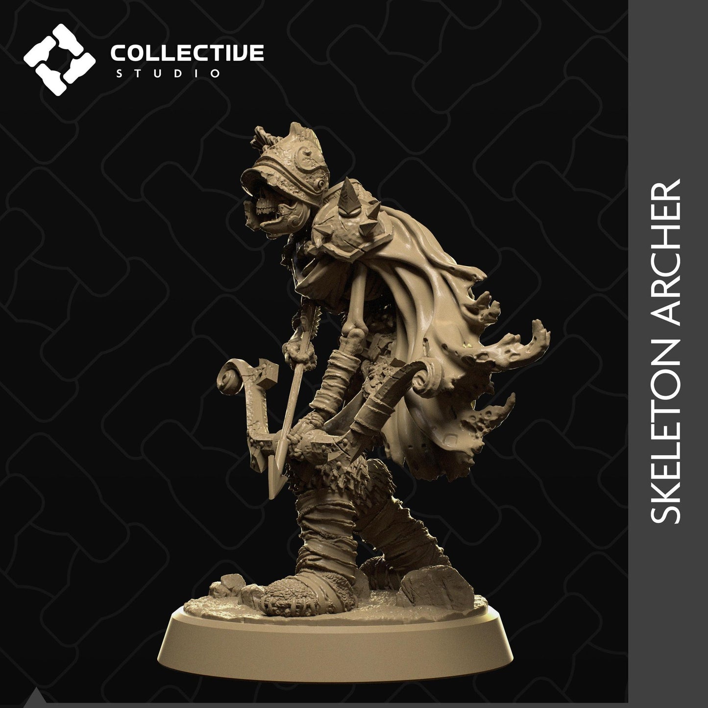 Skeleton Archer | Tabletop Gaming Mini or Display Figure | Collective Studio