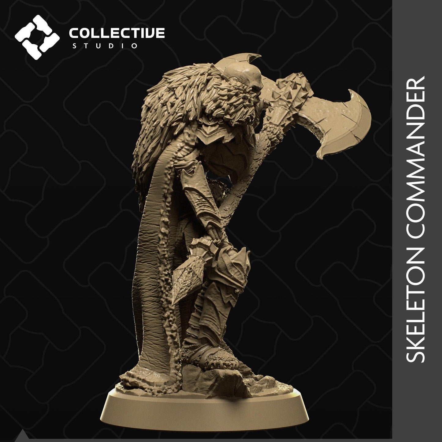 Skeleton Commander | Tabletop Gaming Mini or Display Figure | Collective Studio