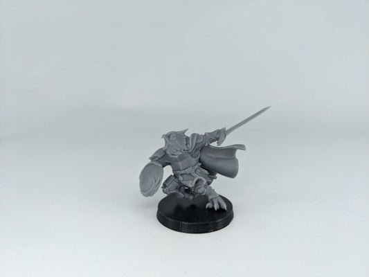 Owlfolk Knight | TABLETOP SCALE | D&D TTRPG Miniature | Manuel Boria | Unpainted, Unplated Resin 8k
