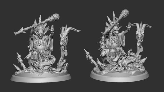 Goblin Shaman | TTRPG Miniature | White Werewolf Tavern | Unpainted, Unplated Resin 8k