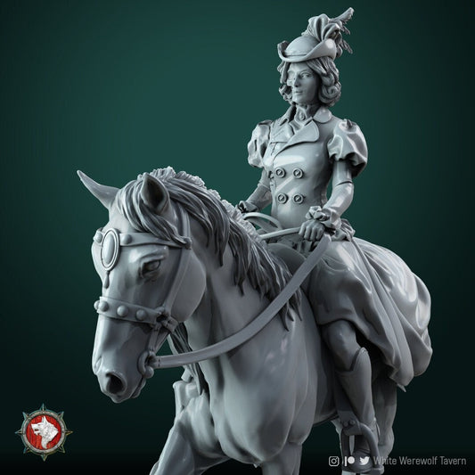 Lady Rebecca | TTRPG Miniature | White Werewolf Tavern | Unpainted, Unplated Resin 8k