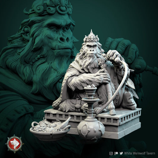 Monkey King | TTRPG Miniature | White Werewolf Tavern | Unpainted, Unplated Resin 8k