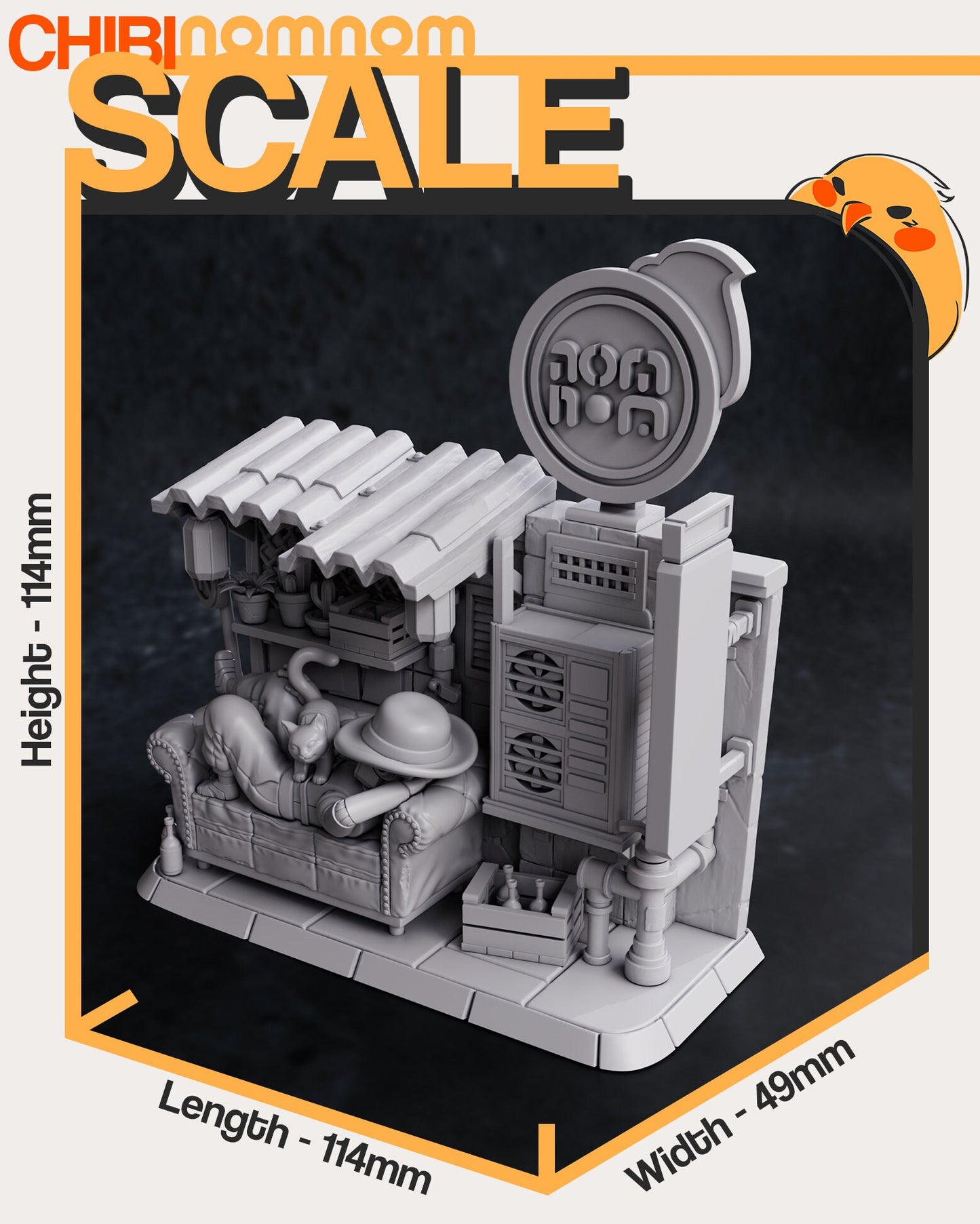 Chibi Stray Kitty | Resin Garage Kit Figure Video Game Fan Art | Nomnom Figures