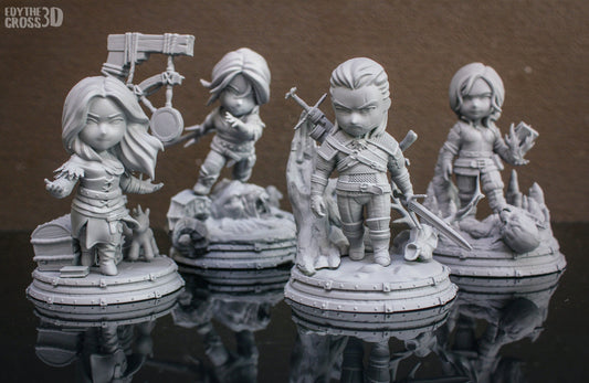 Chibi Found Family | Resin Garage Kit Figure Book Video Game Fan Art | Nomnom Figures