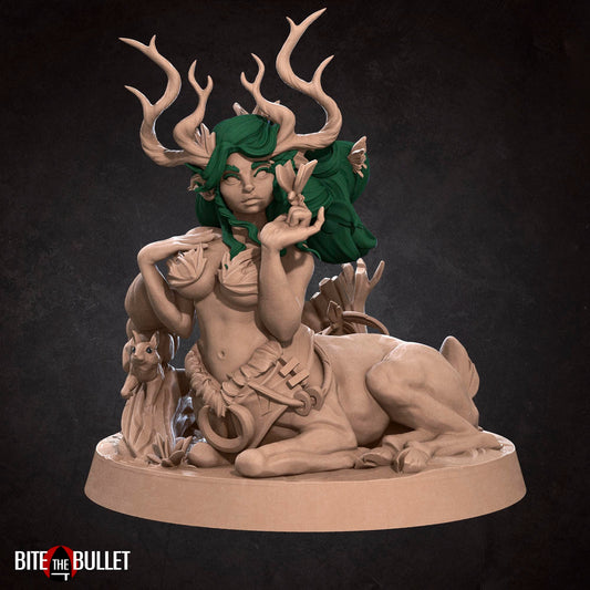 Exotic Kunara Centaur Dryad Deer | D&D Pinup SFW NSFW Model Miniature | Bite the Bullet