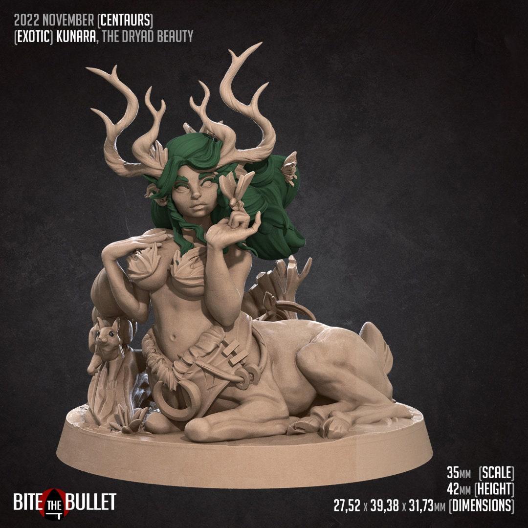 Exxotic Kunara Centaur Dryad Deer | D&D Pinup SFW NSFW Model Miniature | Bite the Bullet