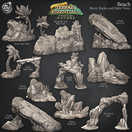 Beach Terrain Essentials | D&D Scatter Miniature | Terrain Essentials