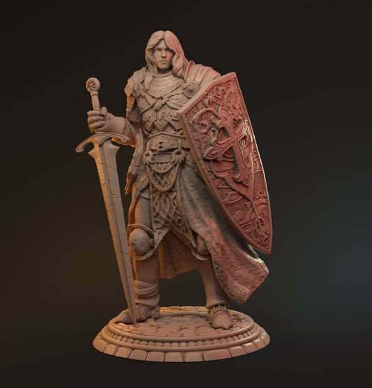 Lancelot, Human Knight Paladin | D&D TTRPG Miniature | Hardwitch Games
