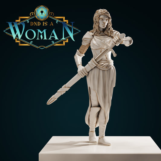 Aasimar Cleric | D&D TTRPG Miniature | DnD Is A Woman | NO BASE
