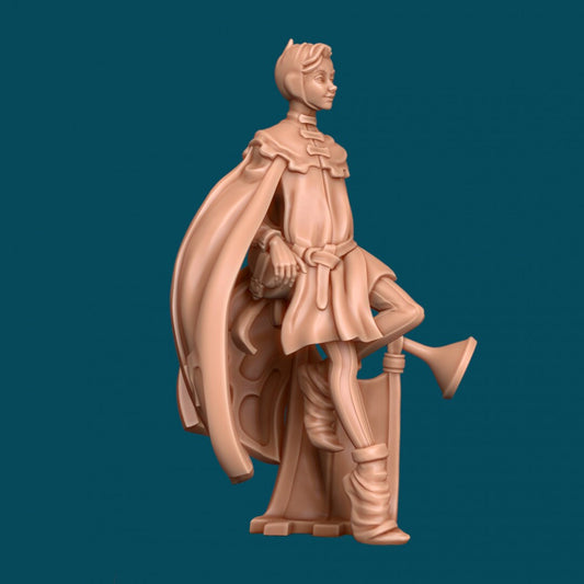 Zefyr a Herald Bard | D&D TTRPG Miniature | Awkward Penguin Minis