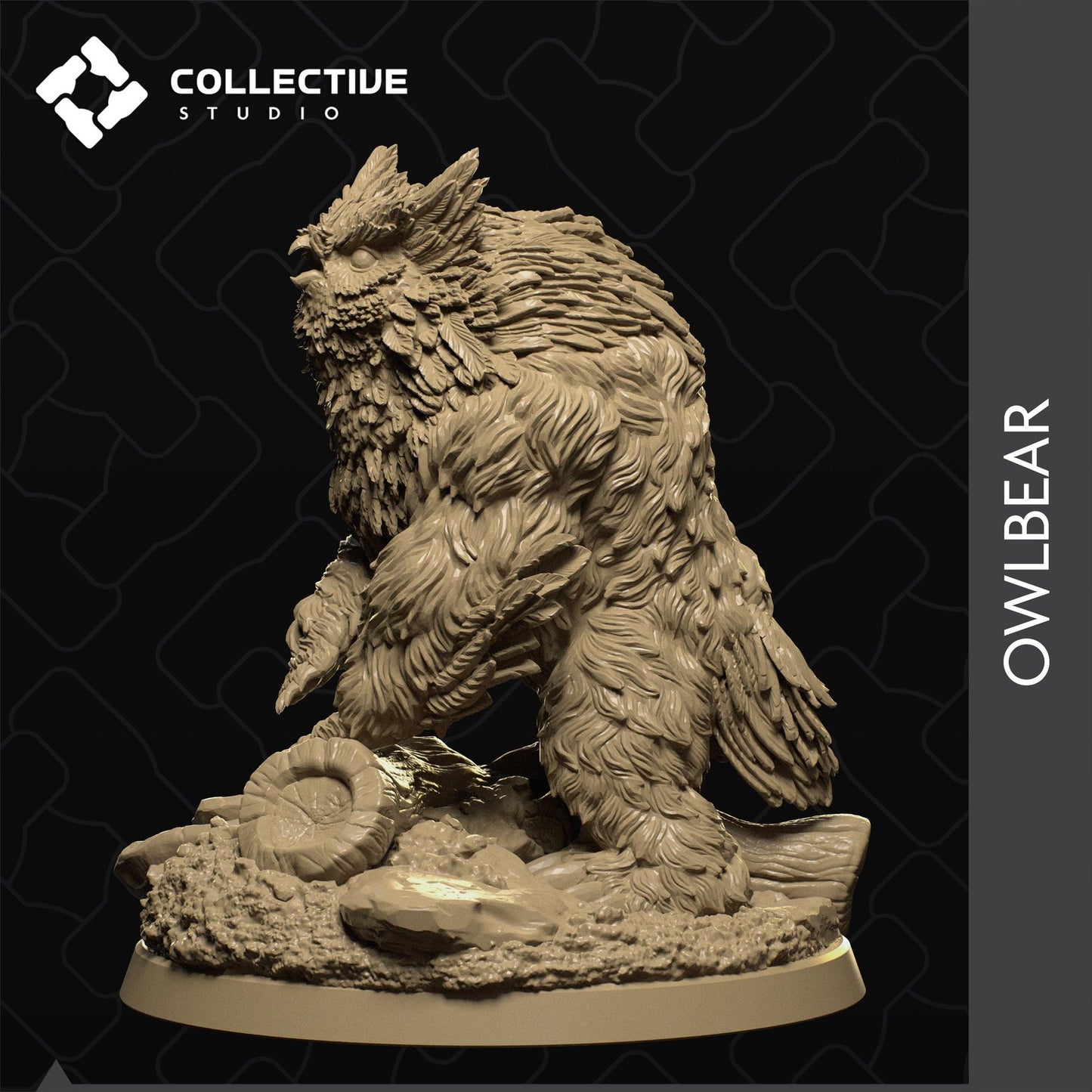 Owlbear | Tabletop Gaming Mini or Display Figure | Collective Studio