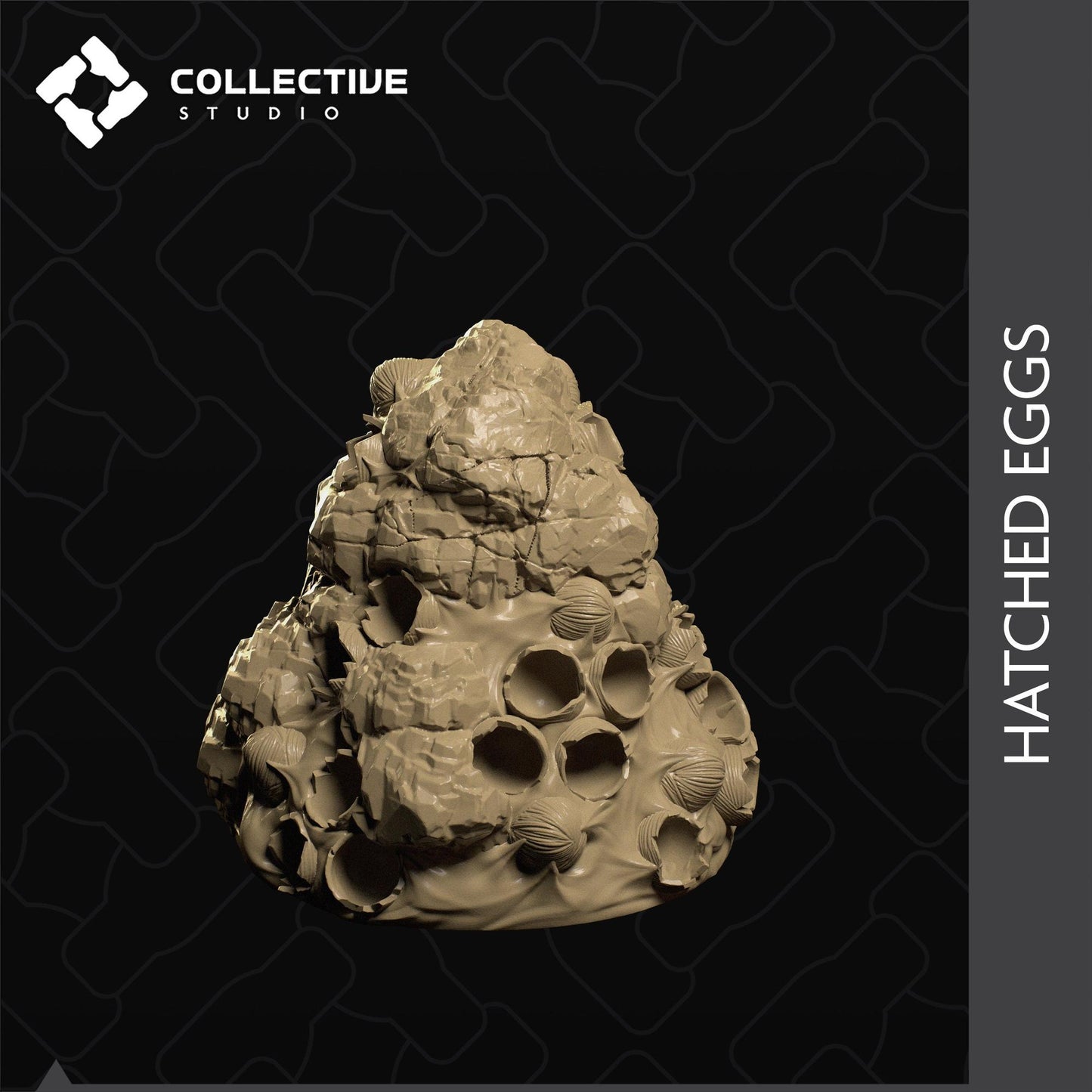 Eggs, Closed and Hatched | D&D Scatter Miniature | Collective Studio