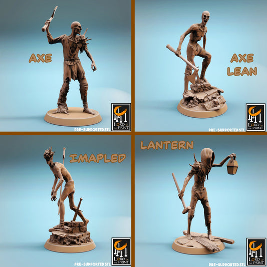 Corrupted Villagers | TABLETOP SCALE | TTRPG Monster Miniature | Rescale Miniatures