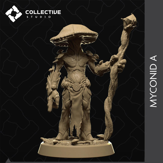Myconids, Mushroom Fungus People | Tabletop Gaming Minis or Display Figures | Collective Studio