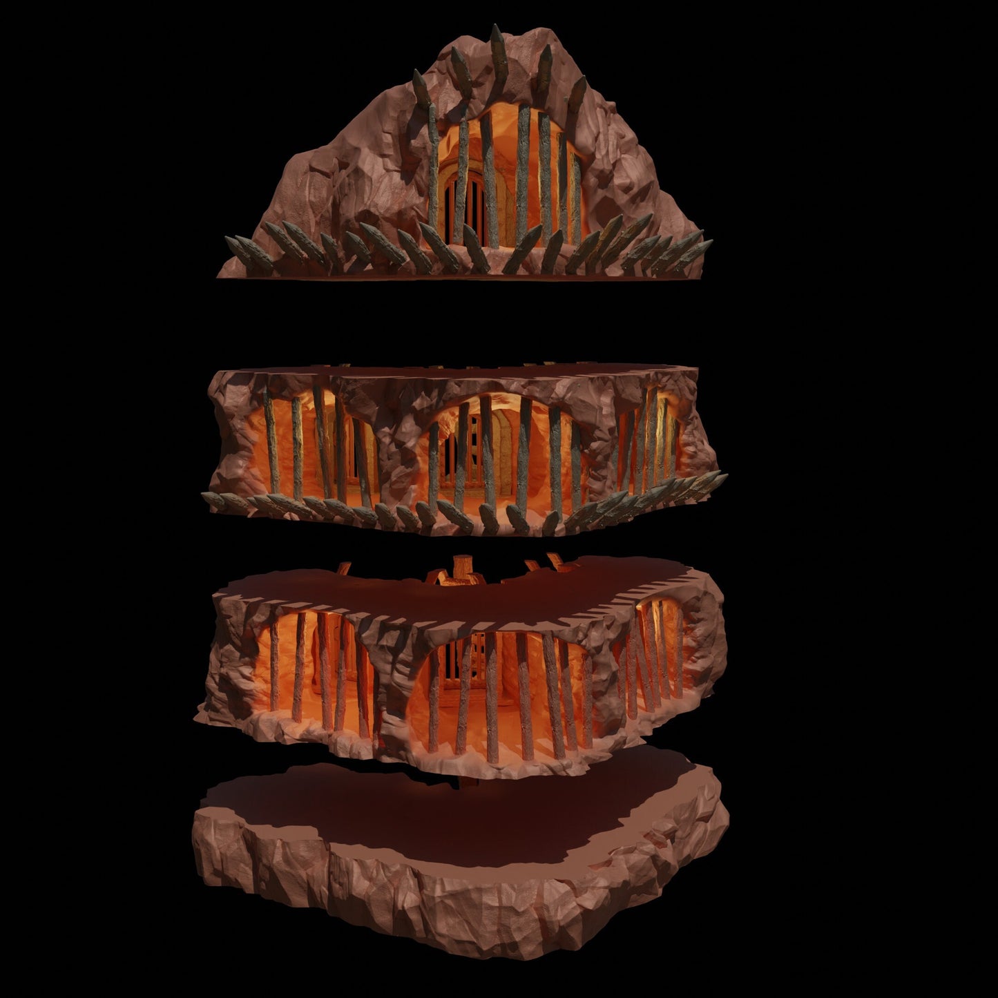 Old Cliff Prison | D&D TTRPG Playable 3D Printed Building Terrain Scenery | MiniatureLand