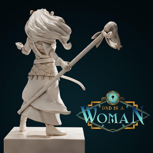 Tiefling Warlock, Nithlia | D&D TTRPG Miniature | DnD Is A Woman | NO BASE