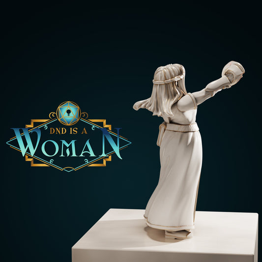 Dwarf Warlock | D&D TTRPG Miniature | DnD Is A Woman | NO BASE