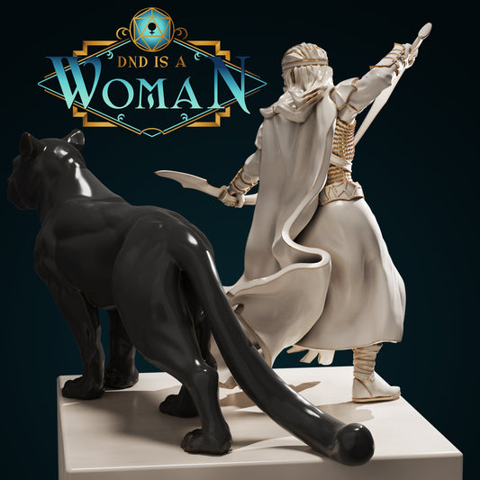 Drow Ranger | D&D TTRPG Miniature | DnD Is A Woman | NO BASE