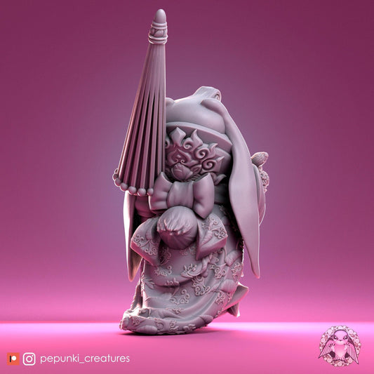 Lady Bunn, Year of the Rabbit | Tabletop or Display Scale | D&D Humblewood TTRPG Miniature | Pepunki Creatures