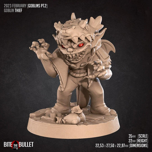 Goblin Thief | TABLETOP SCALE | D&D TTRPG Pathfinder Miniature | Bite the Bullet