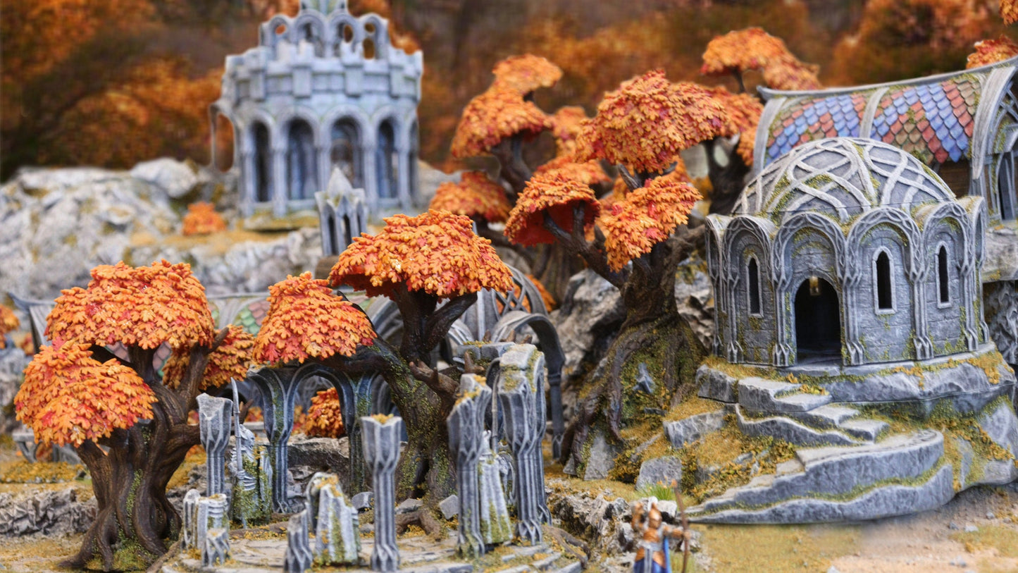 Elven Temple of the Moon | D&D TTRPG Playable 3D Printed Building | The Mines