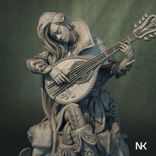Lisa the Bard | Resin Garage Kit Sculpture D&D Fantasy Statue | Nerikson